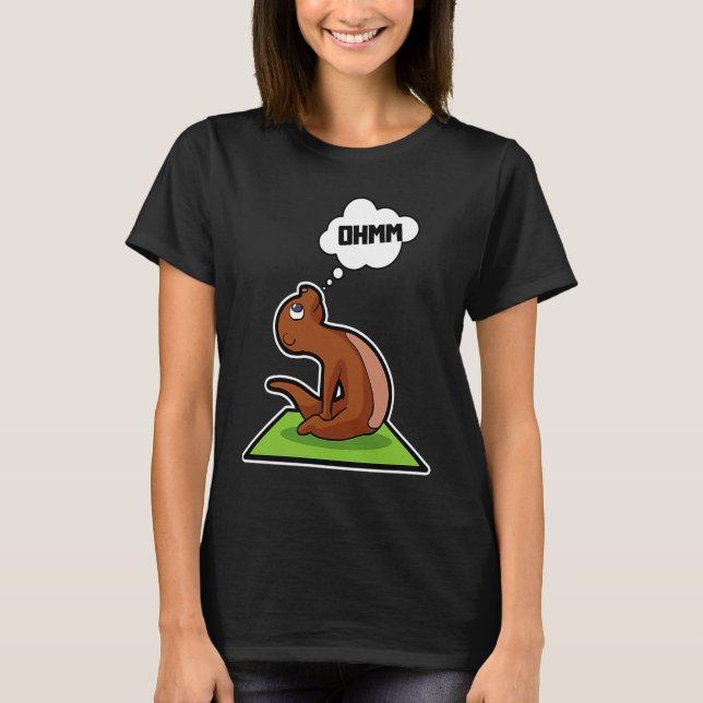 Fish Otter Yoga Poses Sport Gymnastics Ohm Heartbe T-Shirt (Vorderseite)