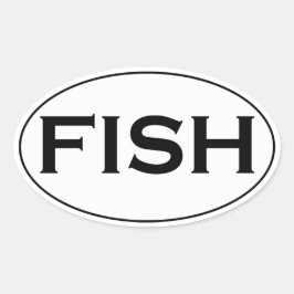 FISH Oval Logo Ovaler Aufkleber