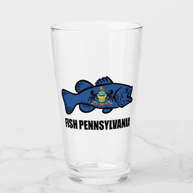 Fish Pennsylvania Bass Glas (Vorderseite)