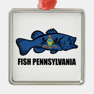 Fish Pennsylvania Bass Ornament Aus Metall