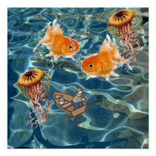 Fish Poster Beach House Poster