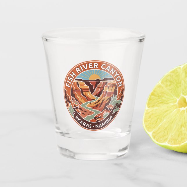 Fish River Canyon Namibia Schnapsglas (Vorderseite)