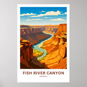 Fish River Canyon Namibia Travel Print Poster