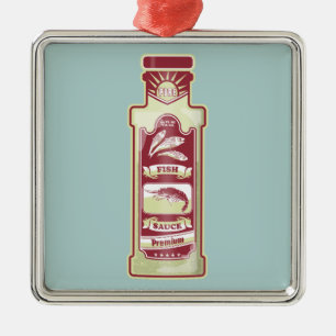 Fish Sauce Pop Art Ornament Aus Metall