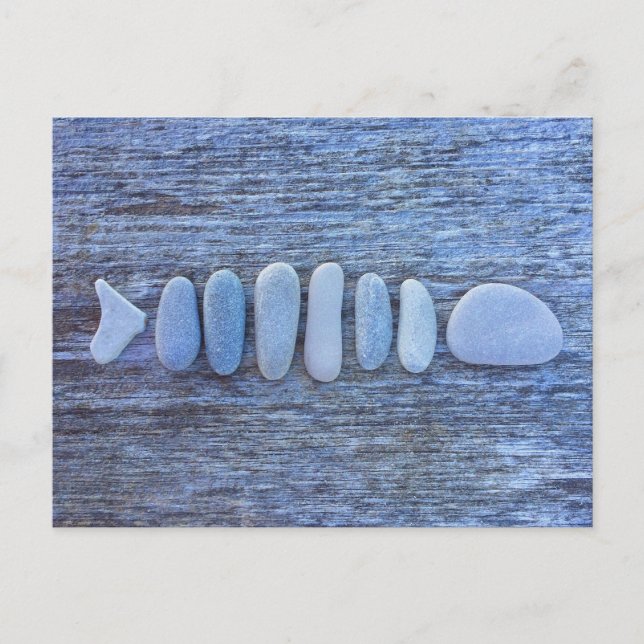 Fish Shaped Rock Art Postkarte (Vorderseite)
