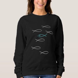 Fish Symbol Gottskirche Christlich Jesus Prachen S Sweatshirt