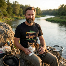 Fish Tales Told Here/Fisherman T-Shirt