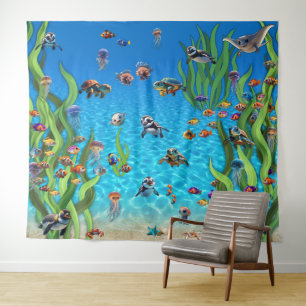 Fish Tank 1 Foto Hintergrund Wandteppiche