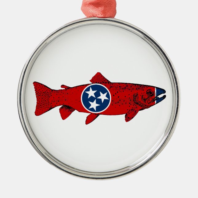 Fish Tennessee Trout Ornament Aus Metall (Vorne)