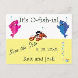 Fish Theme Humster Mobster Hochzeit Postcard Postkarte
