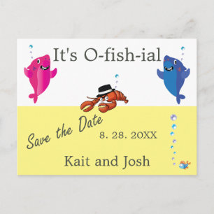 Fish Theme Humster Mobster Hochzeit Postcard Postkarte