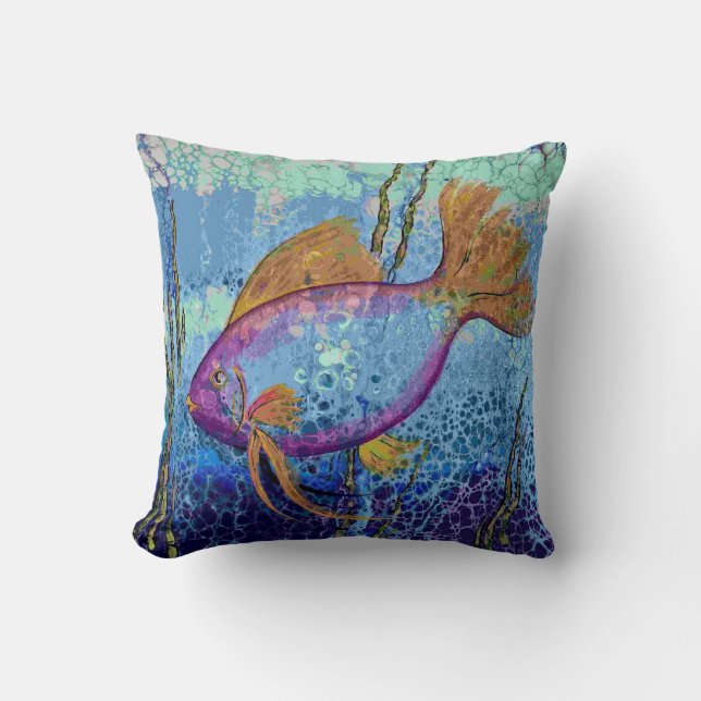 Fish Throw Pillow Kissen (Vorderseite)