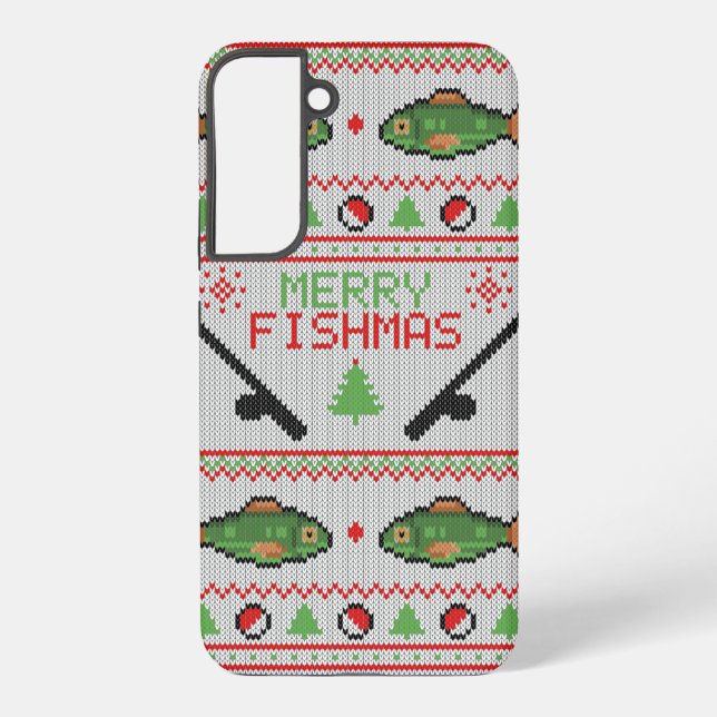 Fish Ugly Christmas Sweater Samsung Galaxy Hülle (Rückseite)