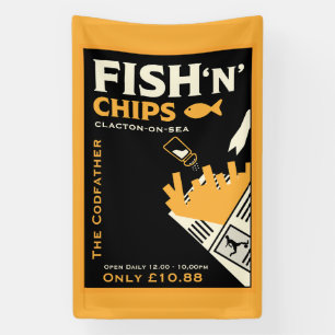 Fish-und-Chips-Café-Restaurant-Geschäft Banner