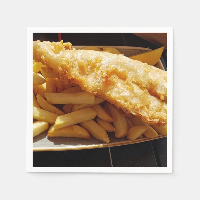 Fish und Chips Serviette (Vorderseite)