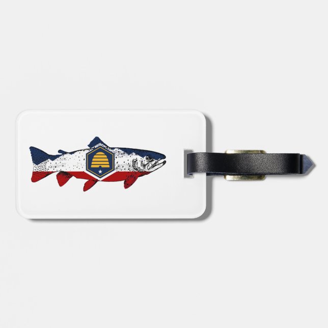 Fish Utah Trout Gepäckanhänger (Rückseite horizontal)