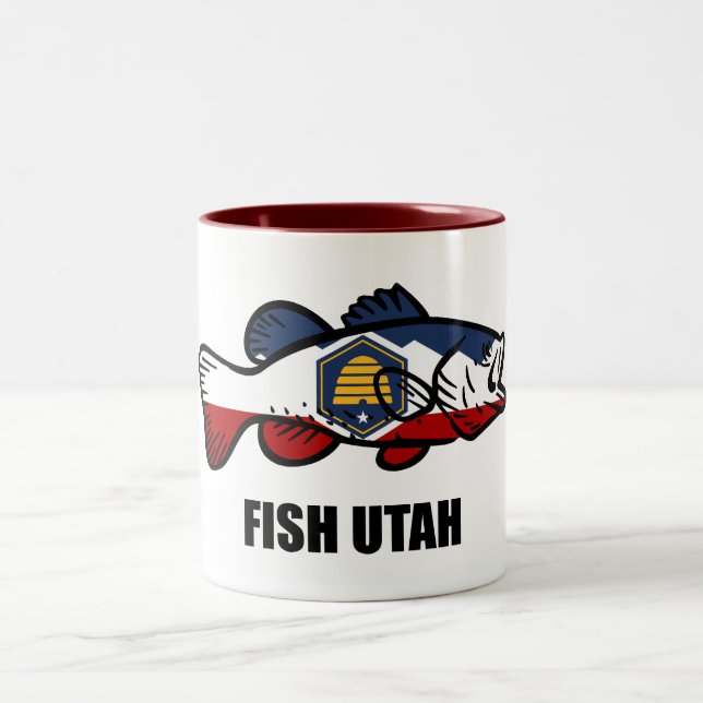 Fish Utah Zweifarbige Tasse (Mittel)