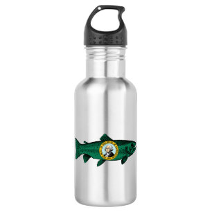 Fish Washington Staat Trout Edelstahlflasche