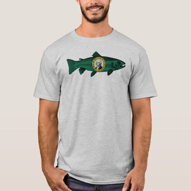 Fish Washington Staat Trout T-Shirt (Vorderseite)
