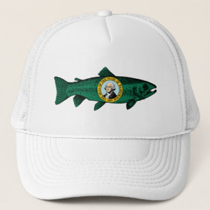 Fish Washington Staat Trout Truckerkappe