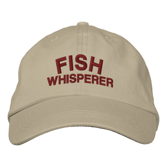 Fish Whisperer Dad Hut - Maßgeschneiderte bestickt (Vorderseite)
