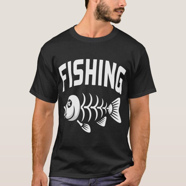 Fishbone Angeln T-Shirt (Vorderseite)