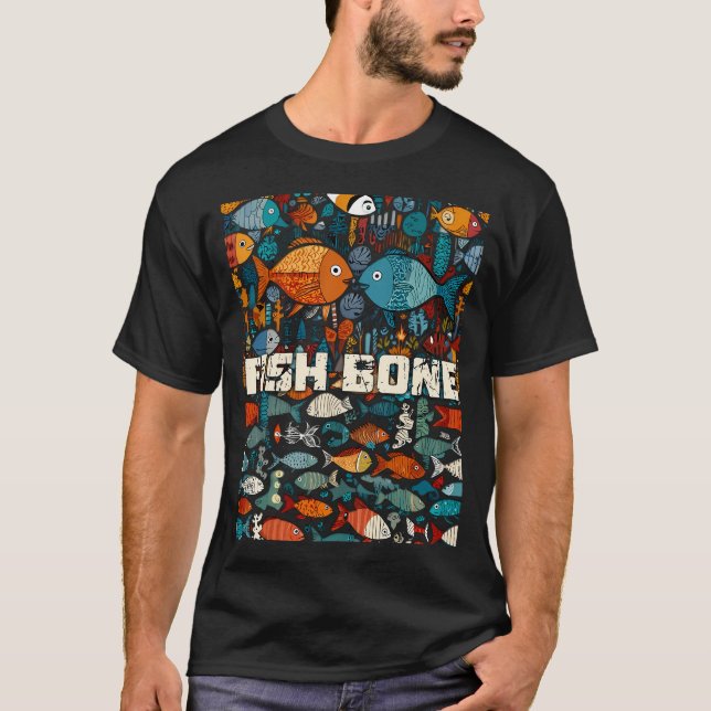 Fishbone Artistic Collage Ver 2 T-Shirt (Vorderseite)