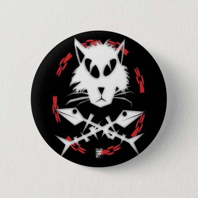 Fishbone gato button (Vorderseite)