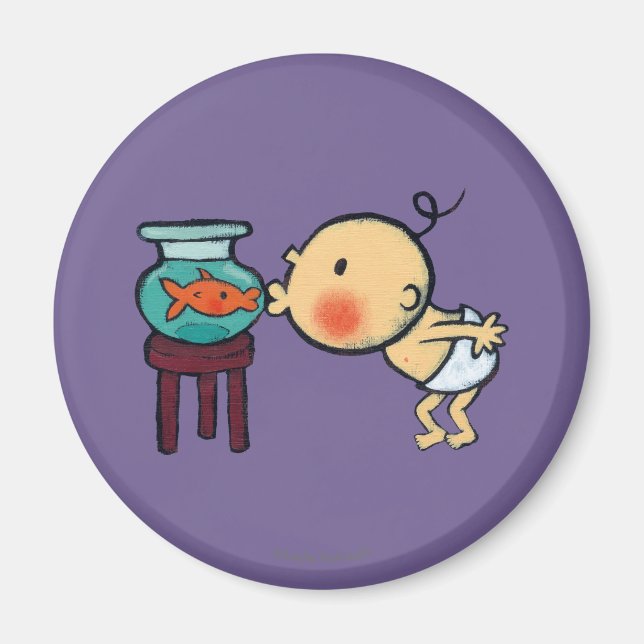 Fishbowl Kisses Orange Goldfish Magnet (Vorne)