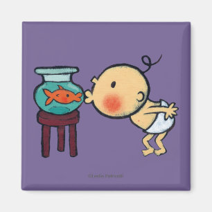 Fishbowl küsst orange Goldfisch Magnet