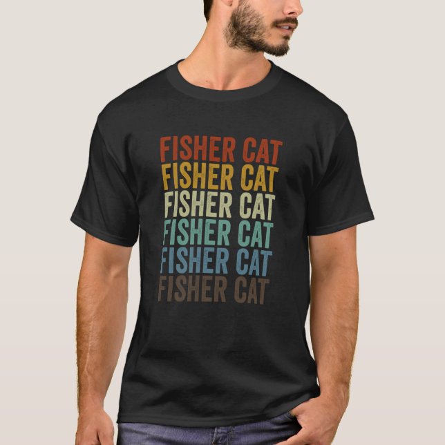 Fisher Cat Retro T-Shirt (Vorderseite)