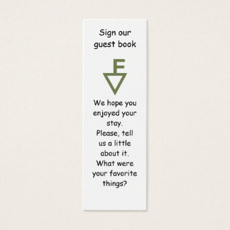 Fisher Family Guest Book Marker