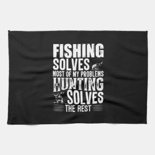 Fisher Fishing Solves Most Of My Problems Geschirrtuch