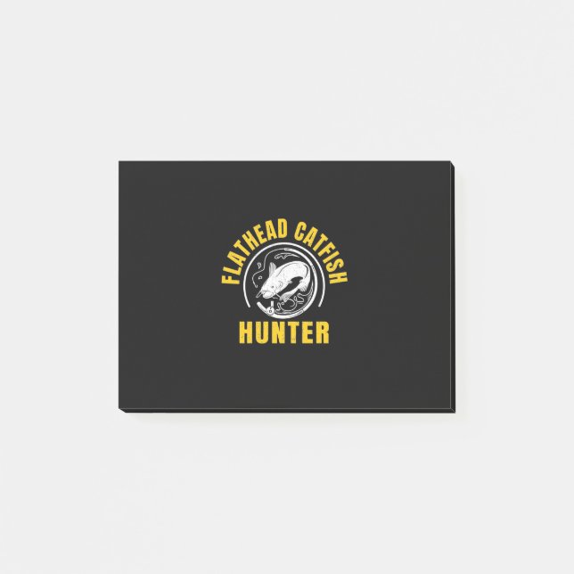 Fisher Freshwater Catfish Hunter Post-it Klebezettel (Vorderseite)