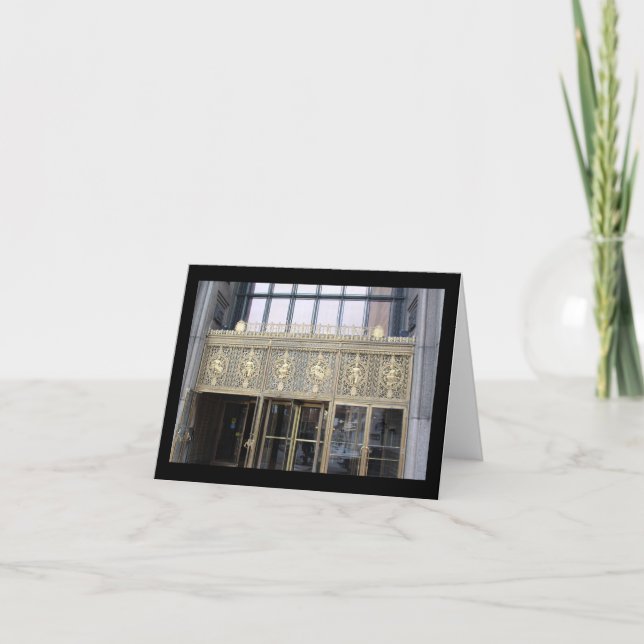 Fisher-Gebäude, Anmerkungskarte Detroits, Michigan Karte (Vorderseite)