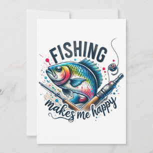 Fisher Geschenk Angeln Macht Mich Glücklich Einladung