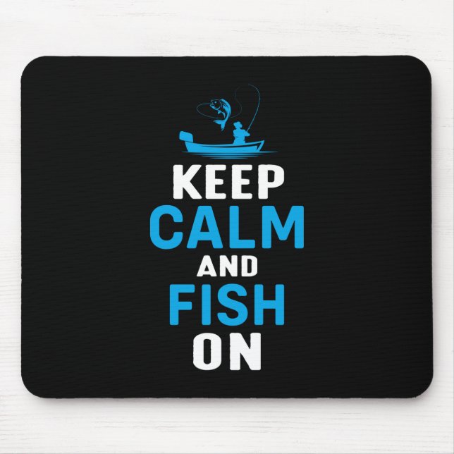Fisher Gift Behielt Ruhe und Fisch auf Mousepad (Vorne)