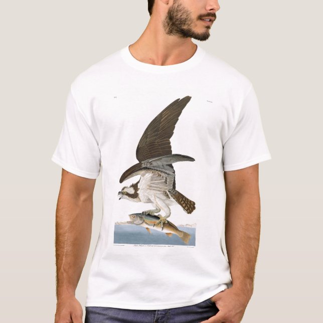 Fisher Hawk oder Osprey von Audubon T-Shirt (Vorderseite)