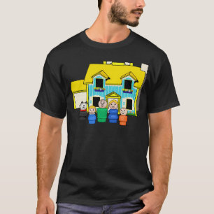 Fisher Price Kleine Leute Familie mit gelbem Hous T-Shirt