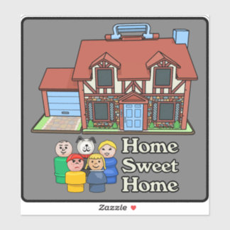 Fisher Price Kleine Leute Familie mit Tudor House Aufkleber