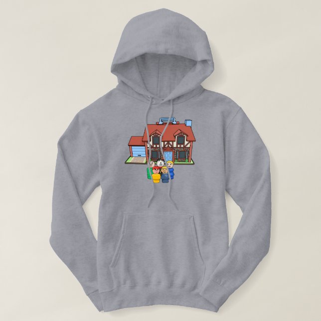 Fisher Price Kleine Leute Familie mit Tudor House Hoodie (Design vorne)