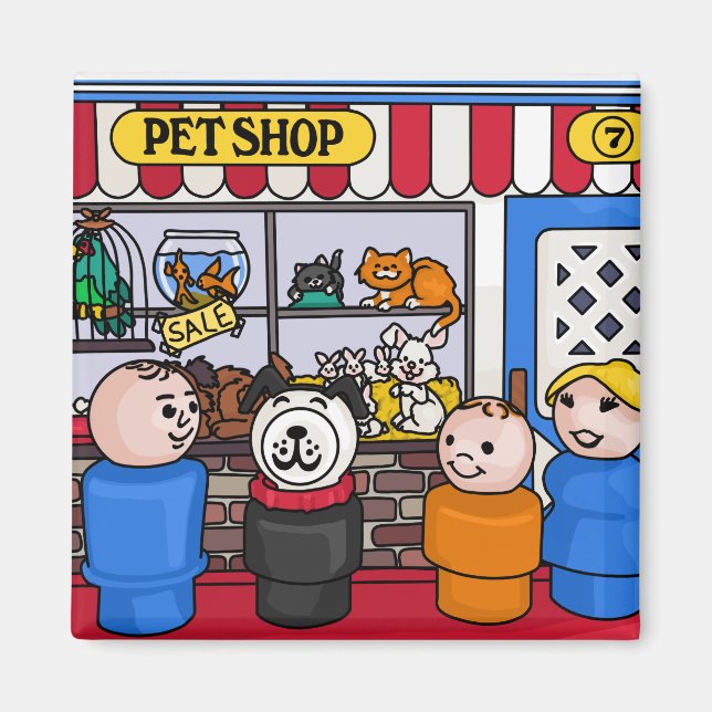 Fisher Price Little People Pet Shop Boy Magnet (Vorne)