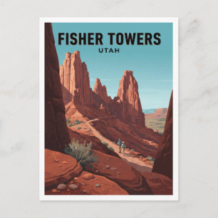 Fisher Towers Trail, bei Castle Valley Moab Utah Postkarte