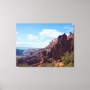Fisher Towers und der Colorado River in Utah Leinwanddruck