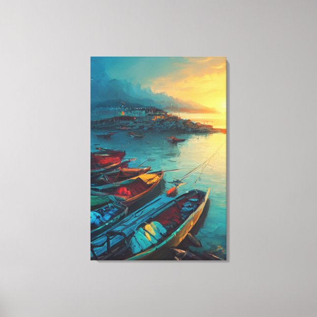 Fisher Village Canvas Print Leinwanddruck (Vorderseite)