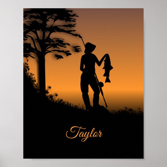 Fisher Woman bei Dusk Personal Poster (Vorne)