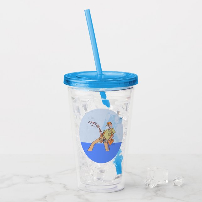 Fisherman Acryltumbler Acryltrinkbecher (Vorderseite Ice)