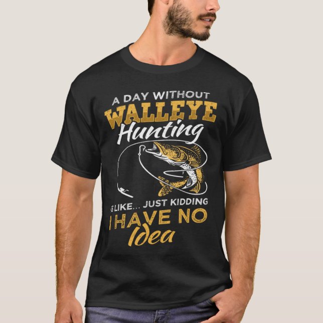 Fisherman & Angler Walleye Fishing T-Shirt (Vorderseite)