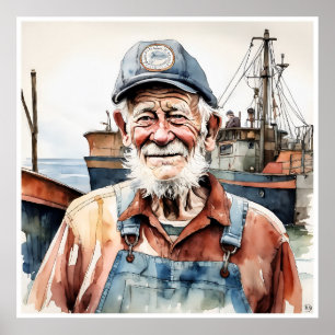 Fisherman - Archivkunst Print Poster