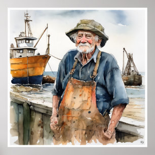 Fisherman - Archivkunst Print Poster